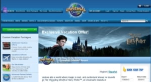 Universal orlando landing page