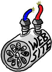 website with wires drawing