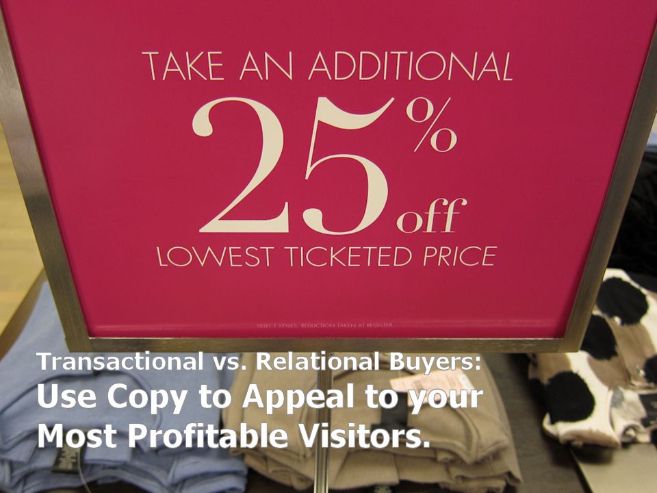 Use copy to appeal to your most profitable visitors.
