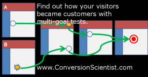 Find out how your visitors became customers with multi-goal tests.