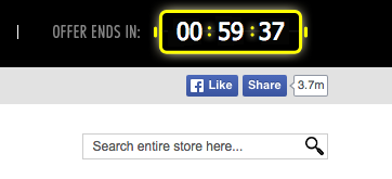 You've got 1 hour to make a purchase! The agony.