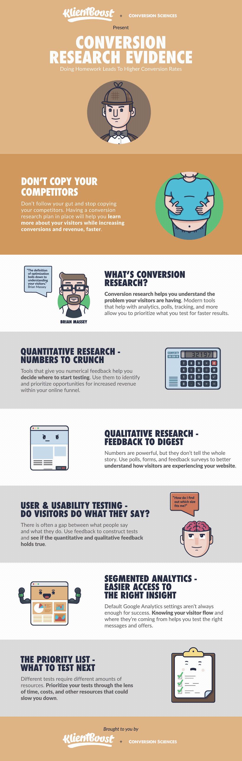 Conversion Research Evidence with Klientboost Infographic