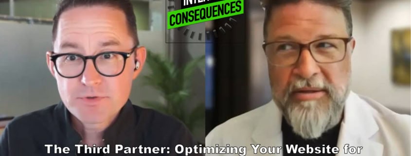 Brian Massey and Andy Crestodina are pictured. The caption reads The Third Partner: Optimizing Your Website for AI Recommendations with Andy Crestodina