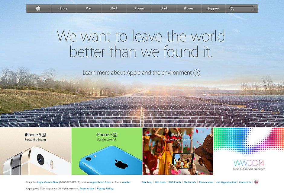 Apple's story appealing to environmentalists