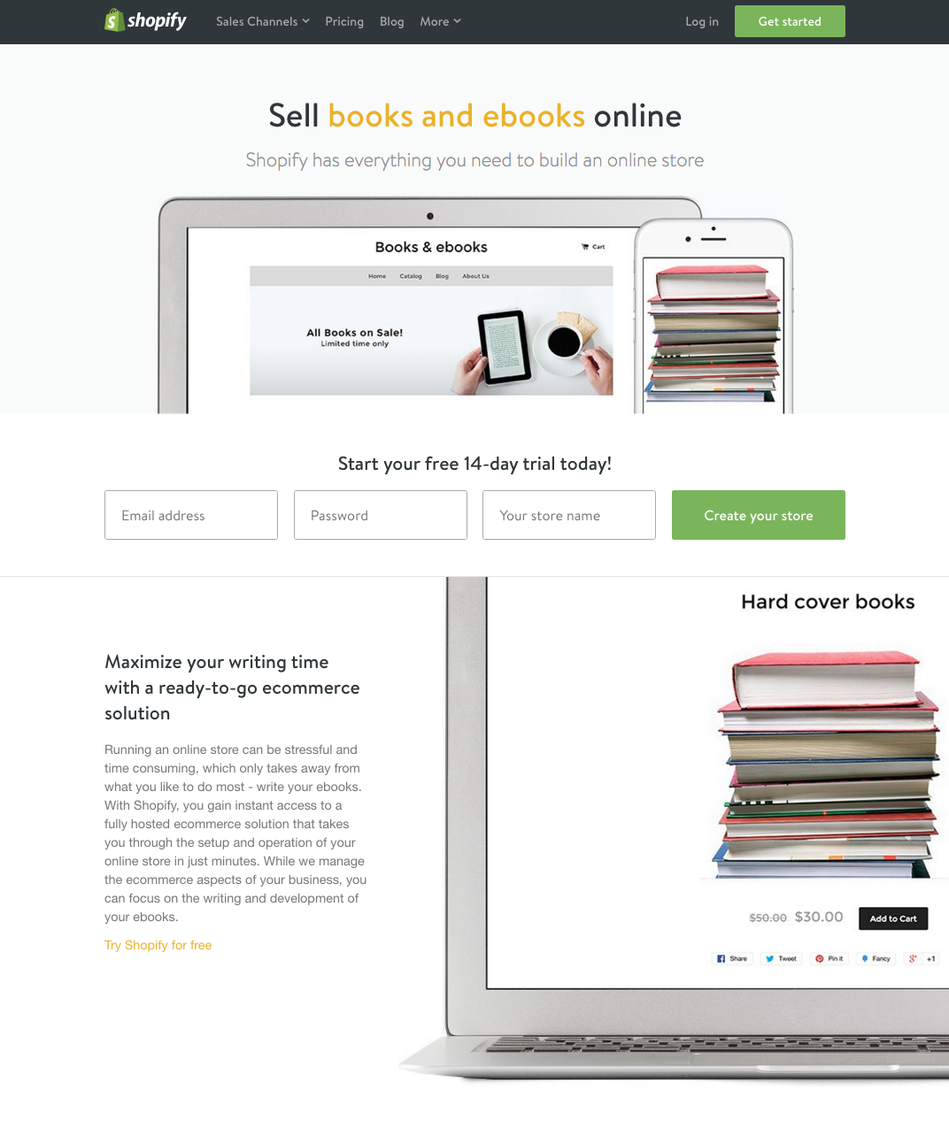 This landing page has a spefic group of users in mind