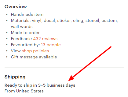 Estimate to build and ship