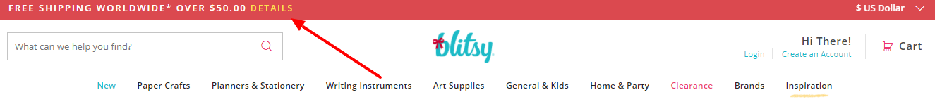 Worldwide shipping is prominent