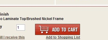 Elements crowd out this Add to Cart button, making it almost invisible. Elements crowd out this Add to Cart button, making it almost invisible.