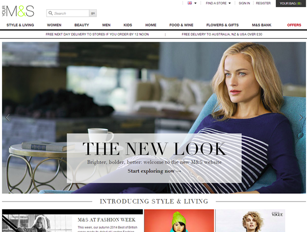 After two years and approximately $180 million spent, Marks and Spencer launched a new website. After two years and approximately $180 million spent, Marks and Spencer launched a new website.