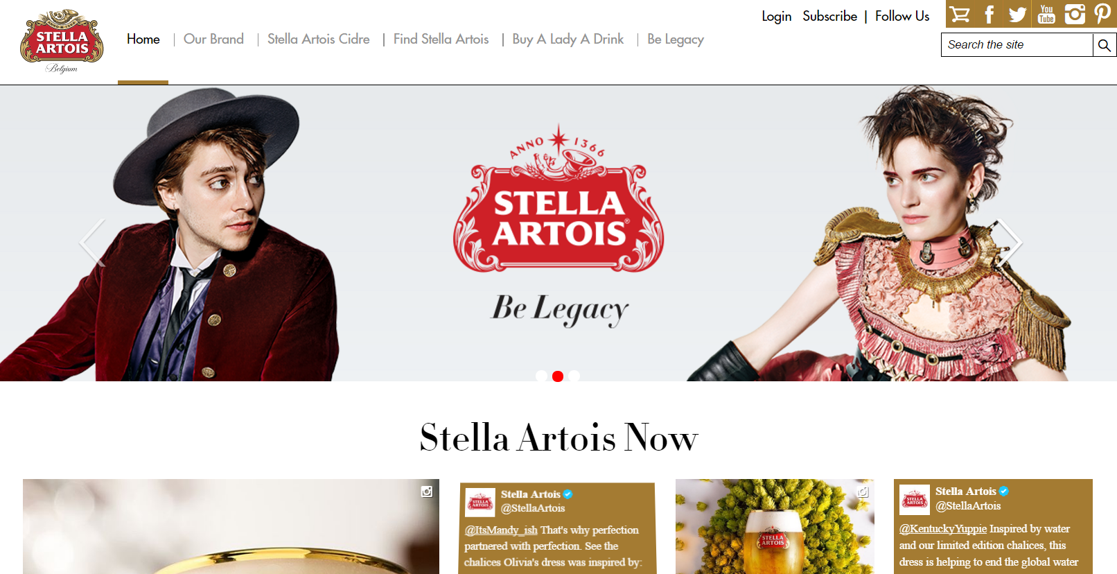 Tagine examples: Stella Artois, Be Legacy Tagine examples: Stella Artois, Be Legacy
