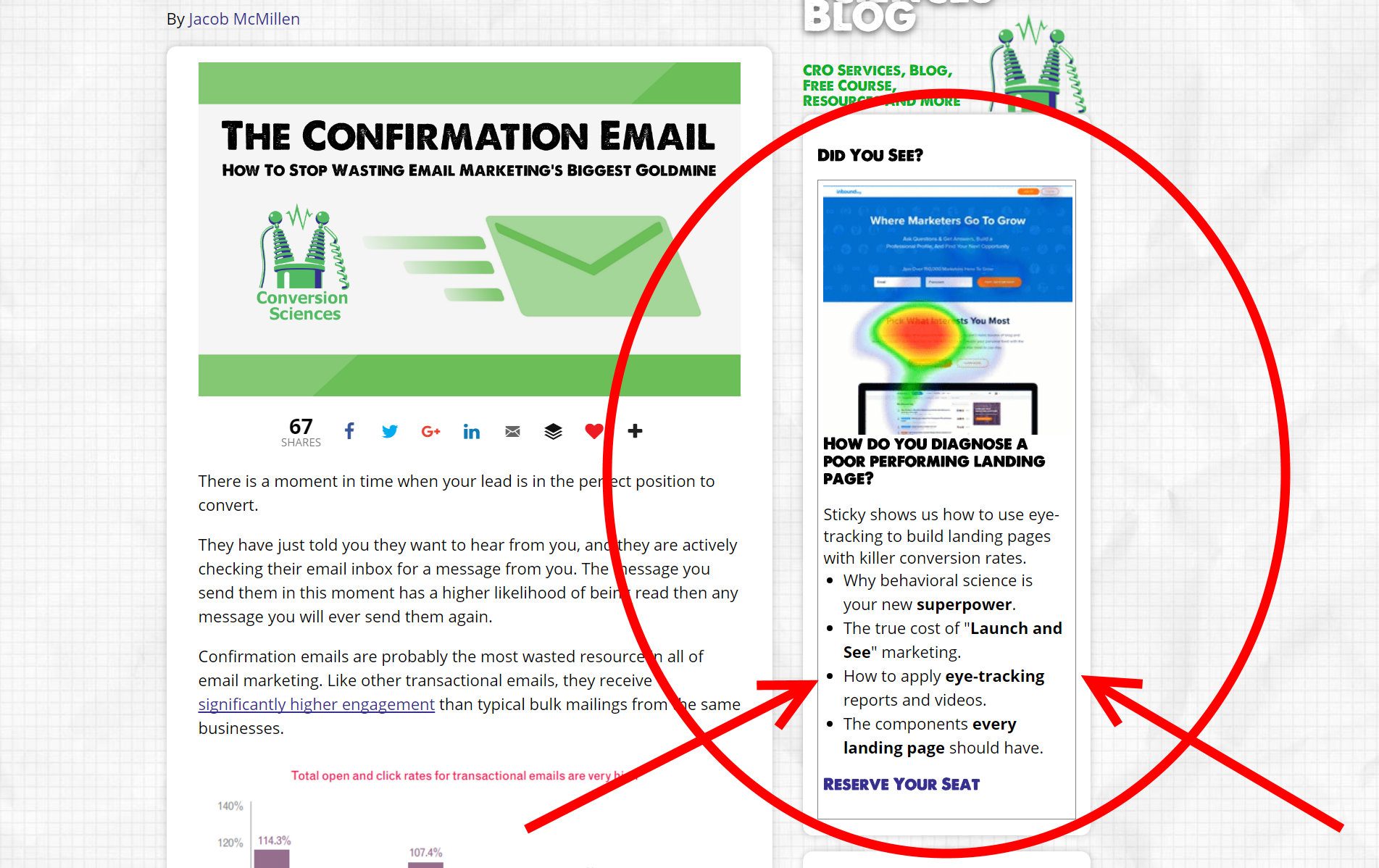 A lead magnet example from Conversion Sciences