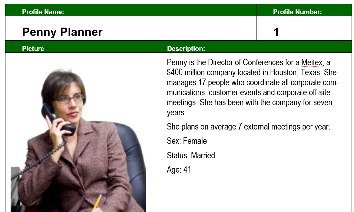 User Persona Part One: Basic description and demographics User Persona Part One: Basic description and demographics