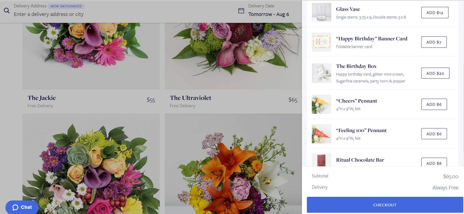 UrbanStems is uses the “candy isle” concept UrbanStems is uses the “candy isle” concept